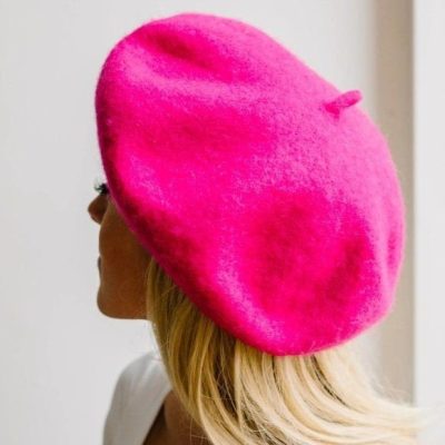 Unisex Pink Beret#00008